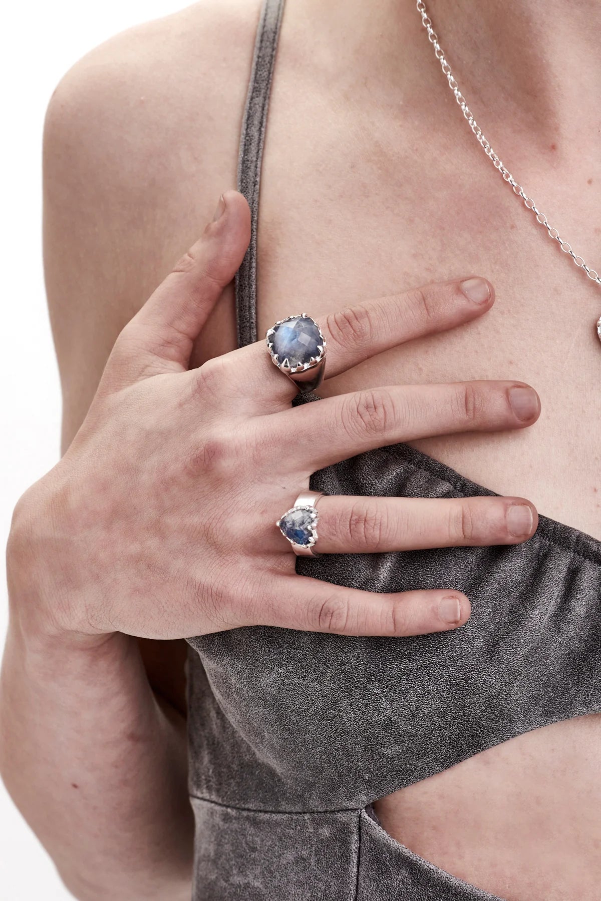 Stolen Girlfriends Club Claw Ring Moonstone