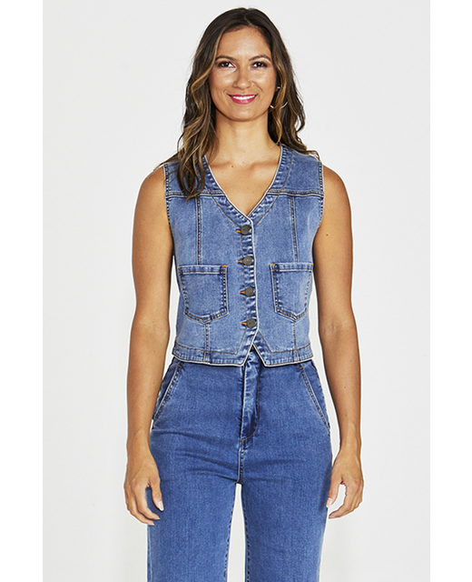 New London Denim Vest Vigo