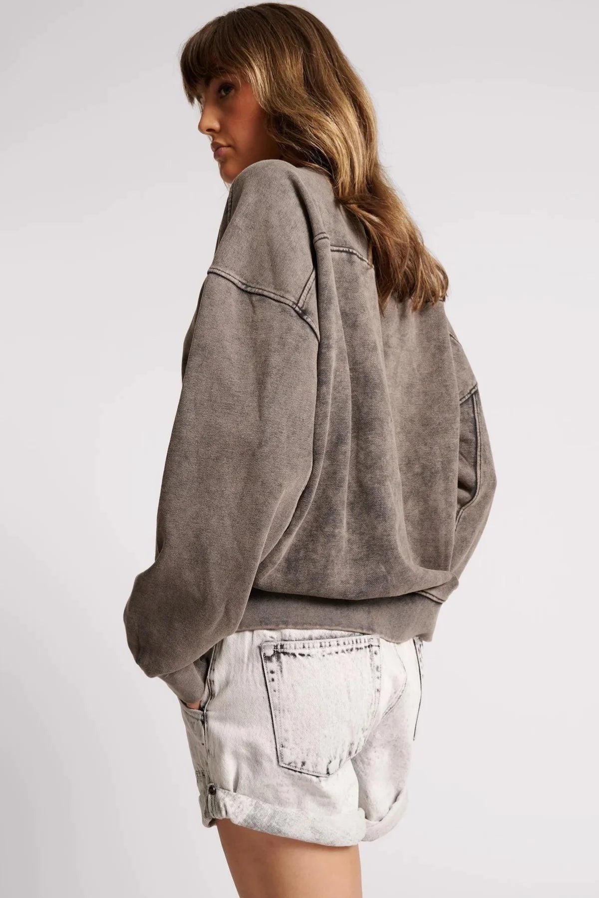 One Teaspoon Charcoal Bower Bird Retro Sweater