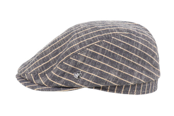 Hills Hat Linen Stripe Driving Cap