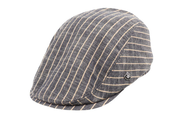 Hills Hat Linen Stripe Driving Cap