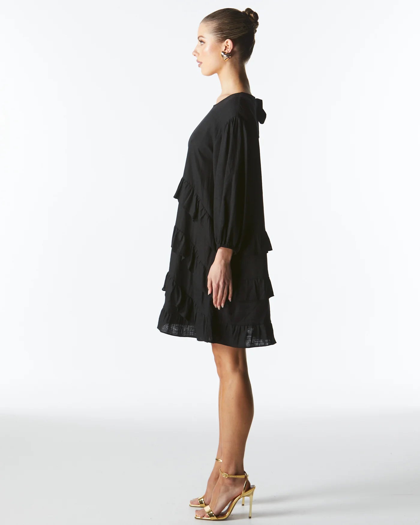 Fate & Becker Midsummer Ruffle Long Sleeve Mini Dress