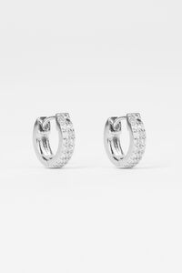Stella+Gemma Huggie with Clear Crystal Earrings
