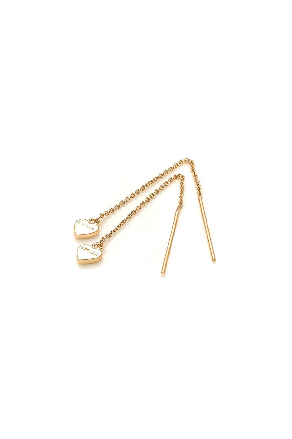Stolen Girlfriends Club Falling Stolen Heart Earring - Gold Plated