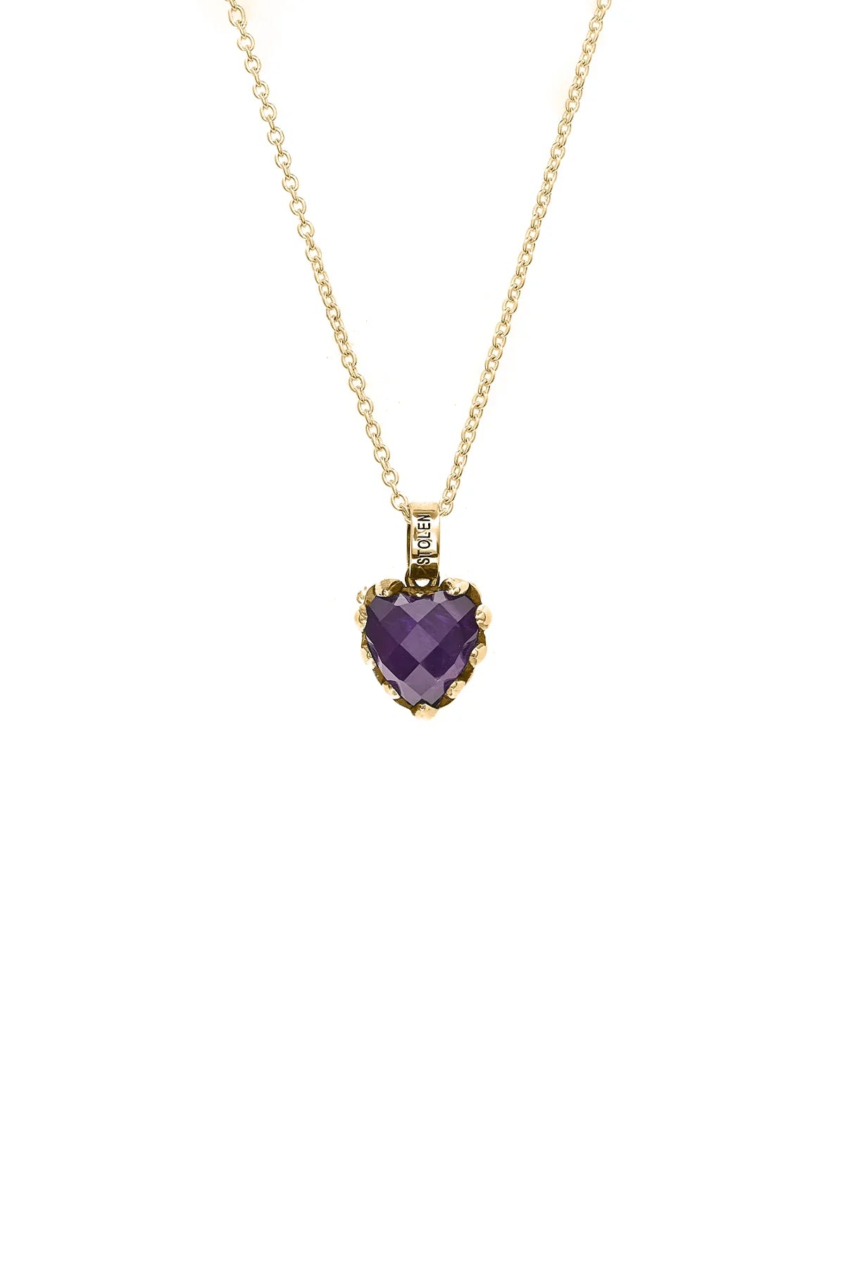 Stolen Girlfriends Club Love Claw Necklace - Gold Plated - Amethyst