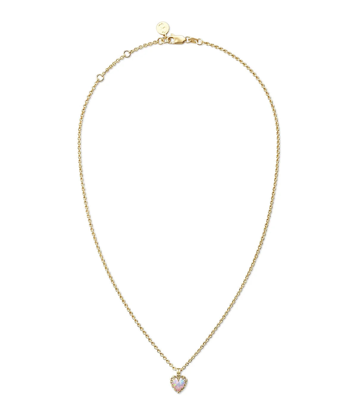 Stolen Girlfriend Mini Love Claw Necklace-Gold Plated Pink Bello Opal