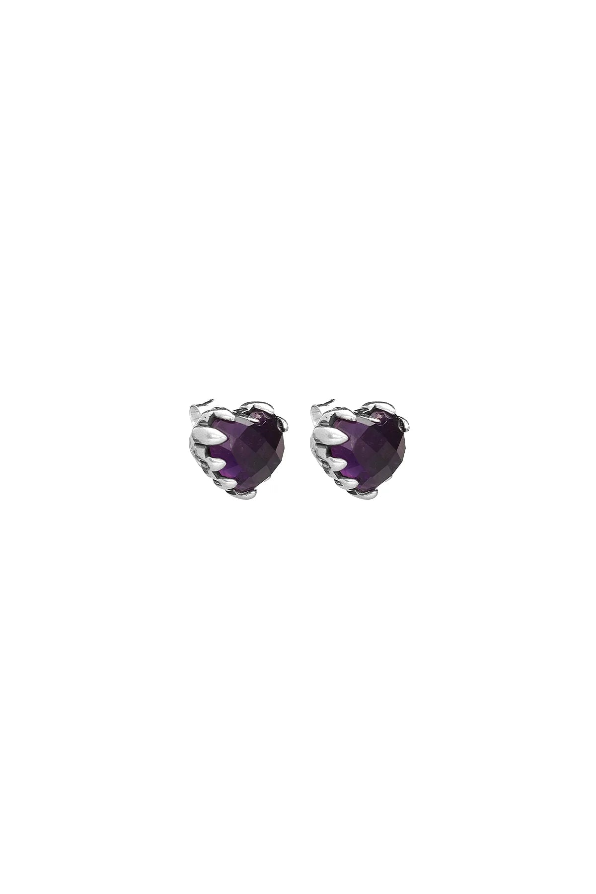 Stolen Girlfriends Club Love Claw Earrings - Silver/Amethyst