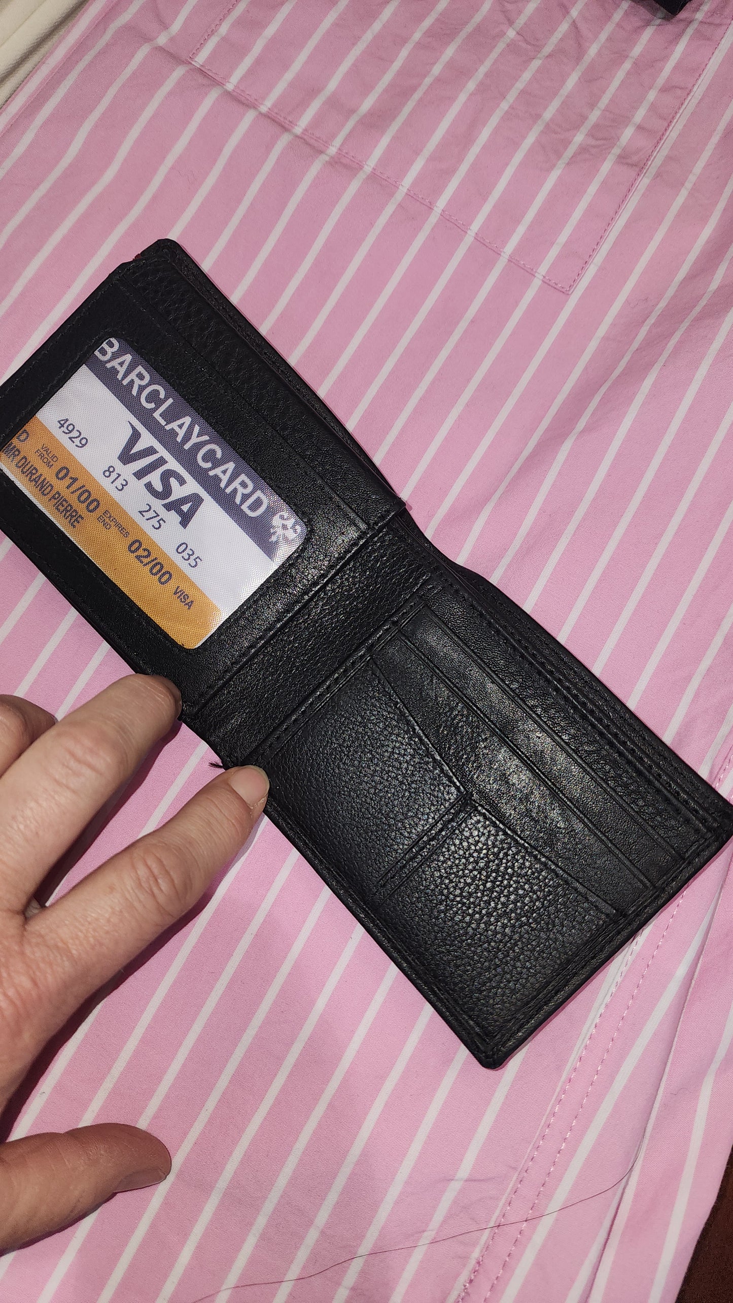 Down Under Racing Stipe Leather Wallet