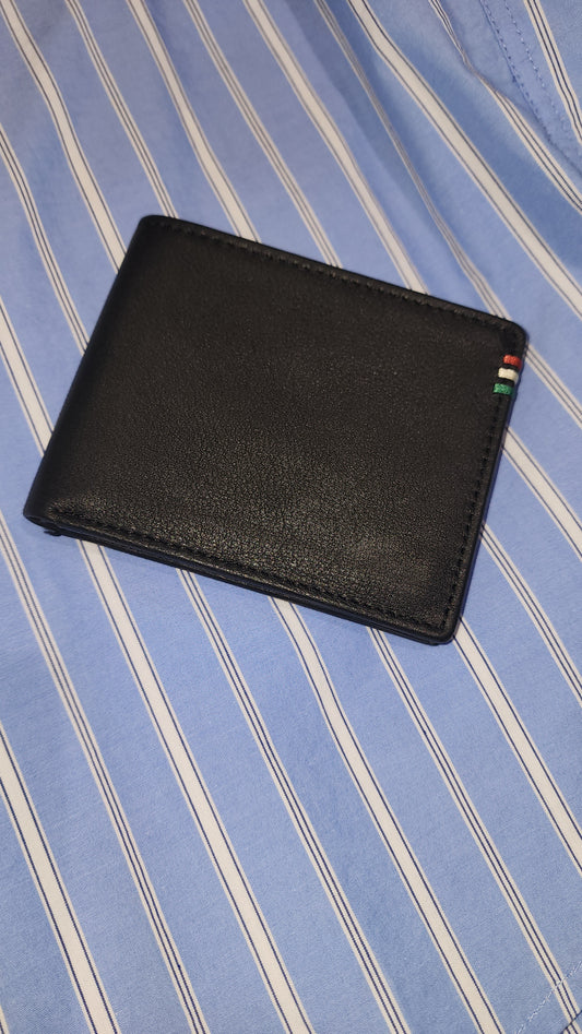 Down Under Racing Stipe Leather Wallet