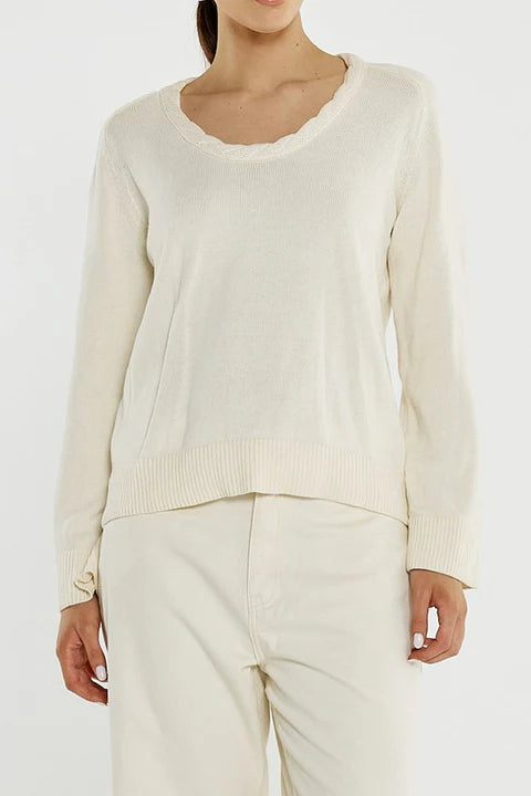 Sass Roe Braided Neck Knit