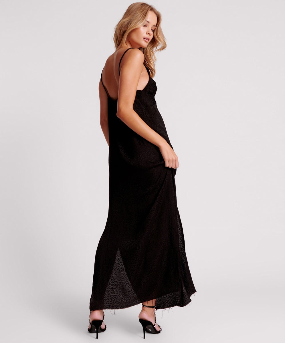 One Teaspoon Animal Jacquard Maxi Slip Dress