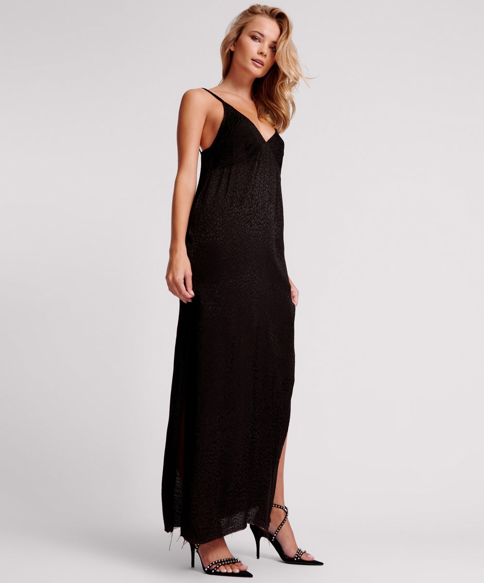 One Teaspoon Animal Jacquard Maxi Slip Dress