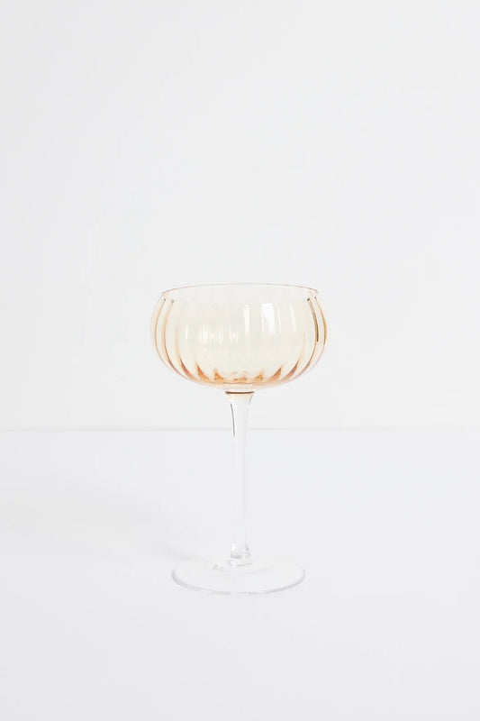 Willow & Mae Ripple Light Amber Cocktail Glass