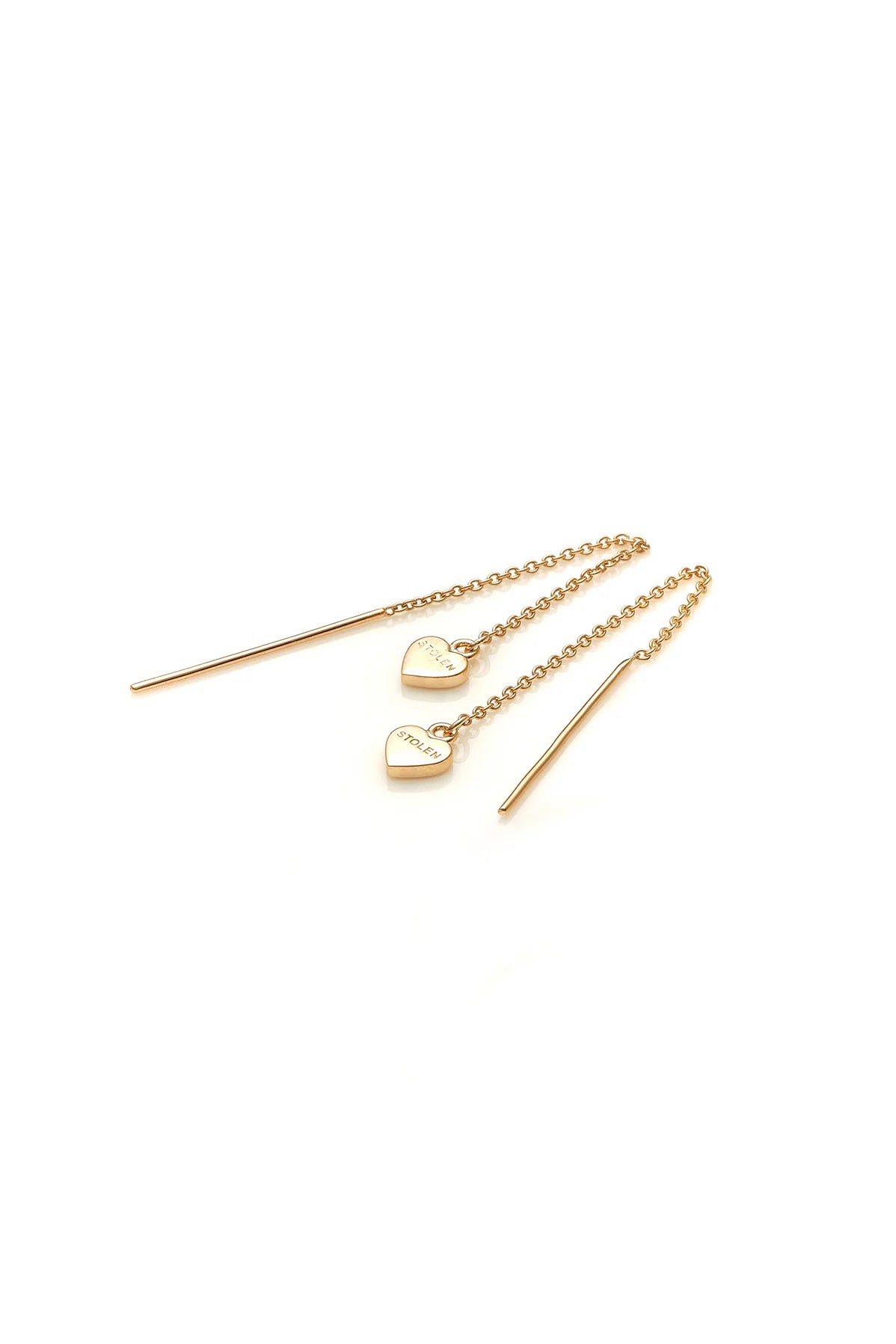 Stolen Girlfriends Club Falling Stolen Heart Earring - Gold Plated