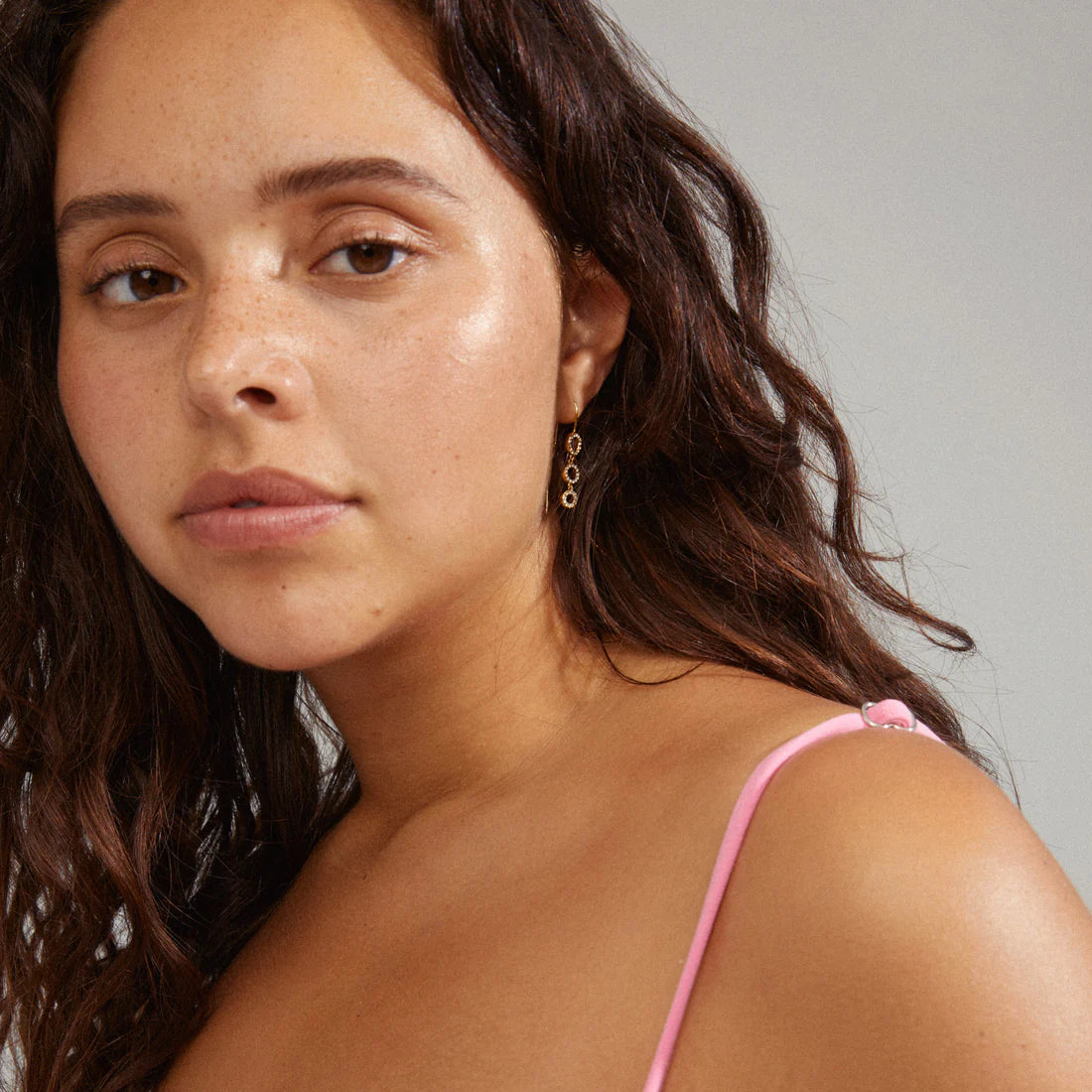 Pilgrim Rogue Recycled Crystal Chain Earrings