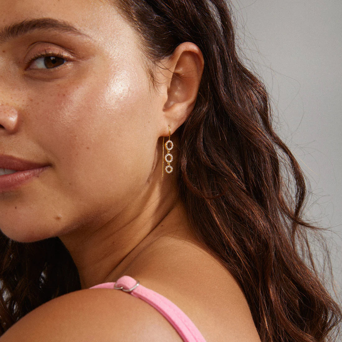 Pilgrim Rogue Recycled Crystal Chain Earrings