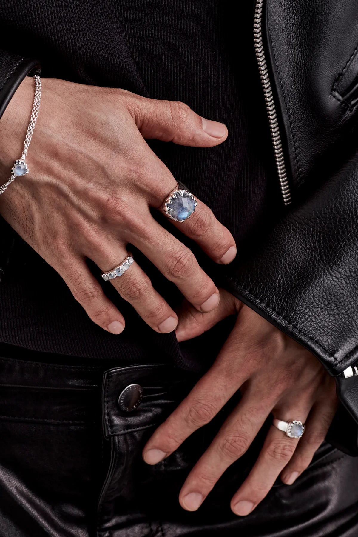 Stolen Girlfriends Club Claw Ring Moonstone