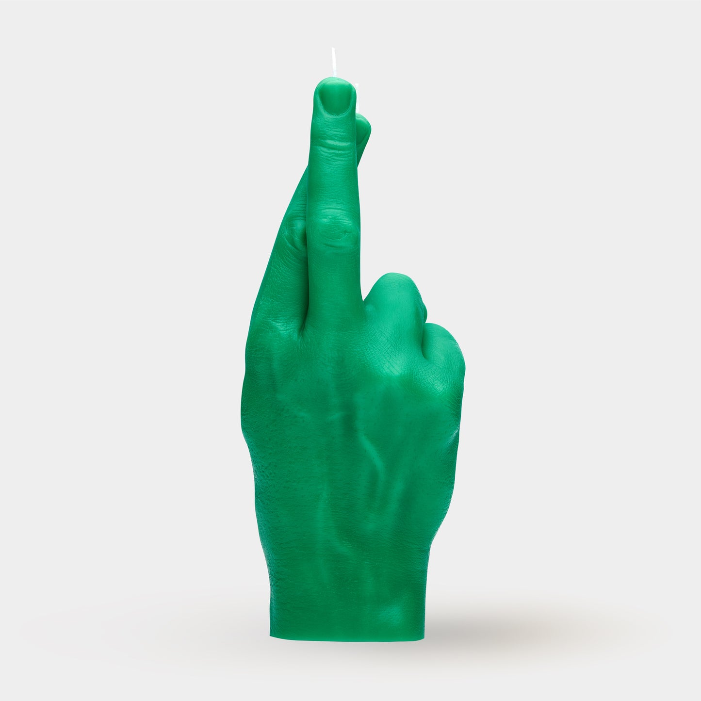 Little Global Crossed Fingers Candle Hand