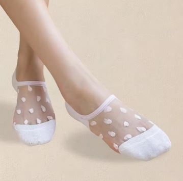 Sisters Matter Polka Dot Secret Silk Lace Sock