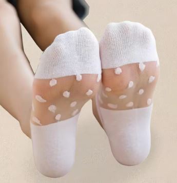 Sisters Matter Polka Dot Secret Silk Lace Sock