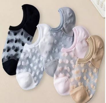 Sisters Matter Polka Dot Secret Silk Lace Sock