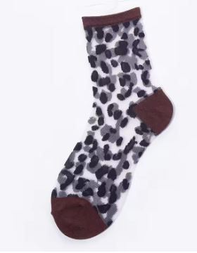Sisters Matter Leopard Silk Lace Socks