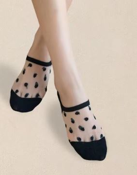 Sisters Matter Polka Dot Secret Silk Lace Sock