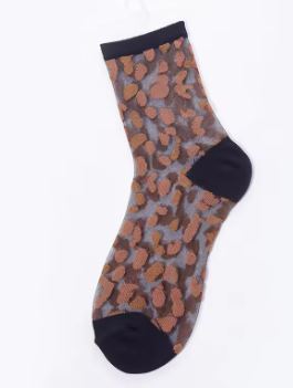 Sisters Matter Leopard Silk Lace Socks