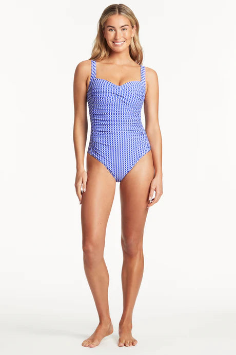 Sea Level Checkmate Twist Front One Piece