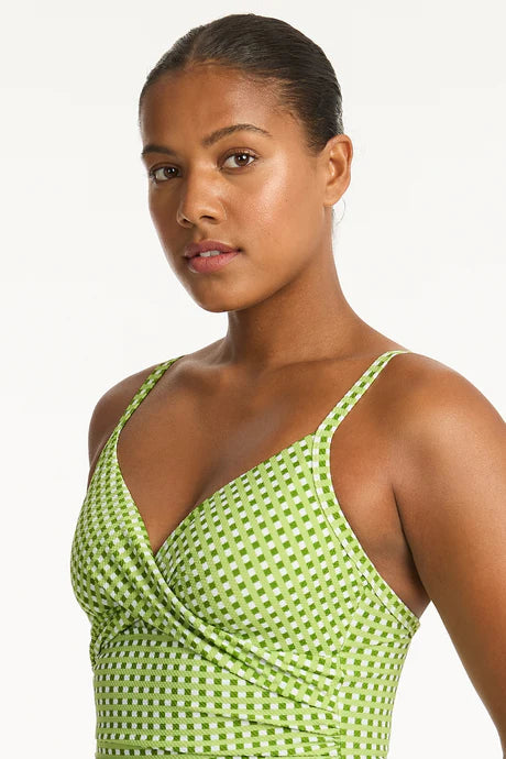 Sea Level Checkmate Twist Front One Piece