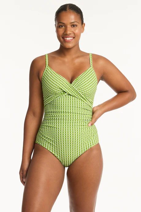 Sea Level Checkmate Twist Front One Piece