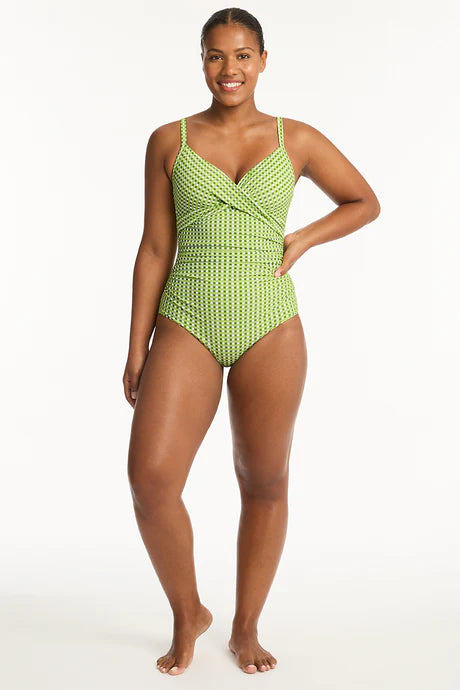 Sea Level Checkmate Twist Front One Piece