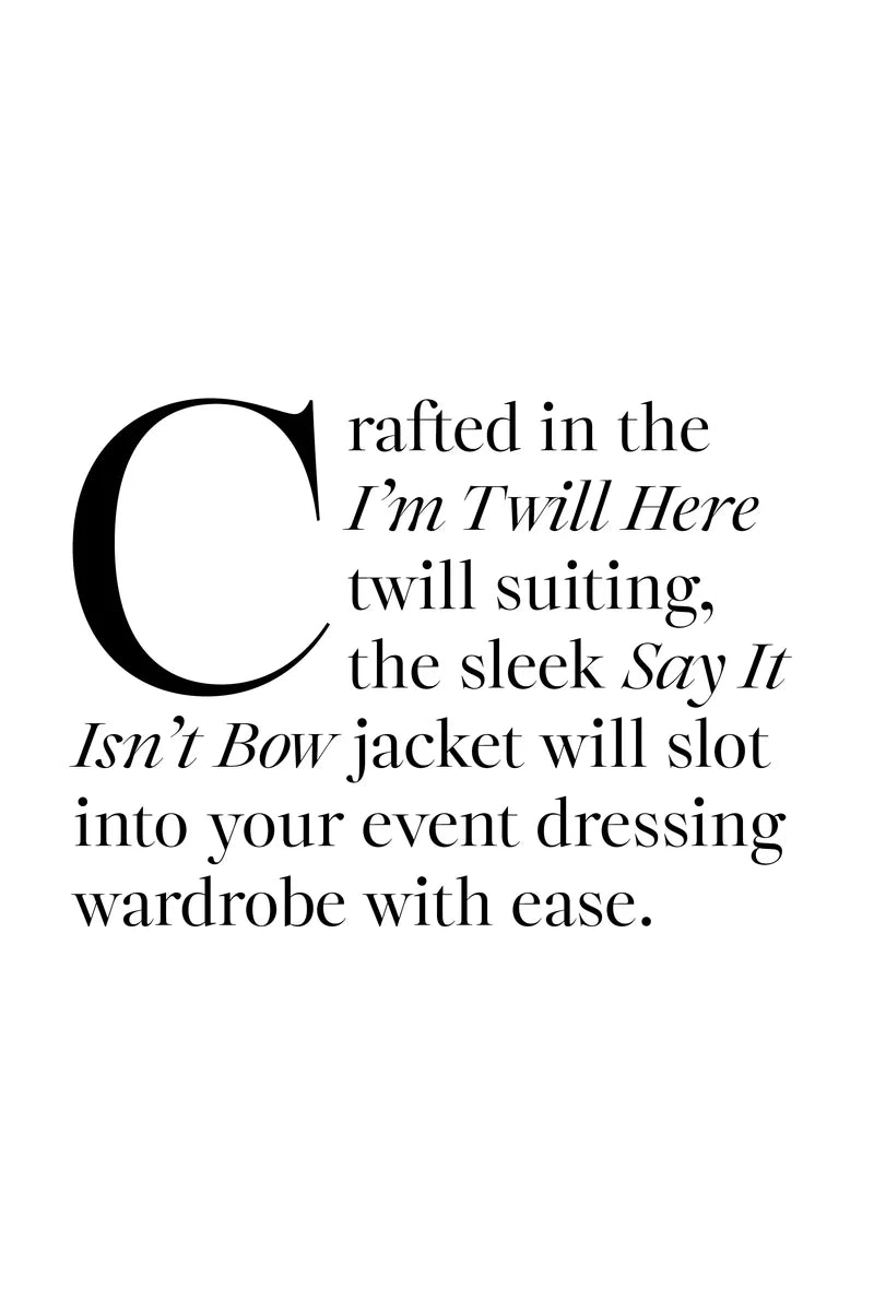 Coop Say It Isn't Bow Blazer