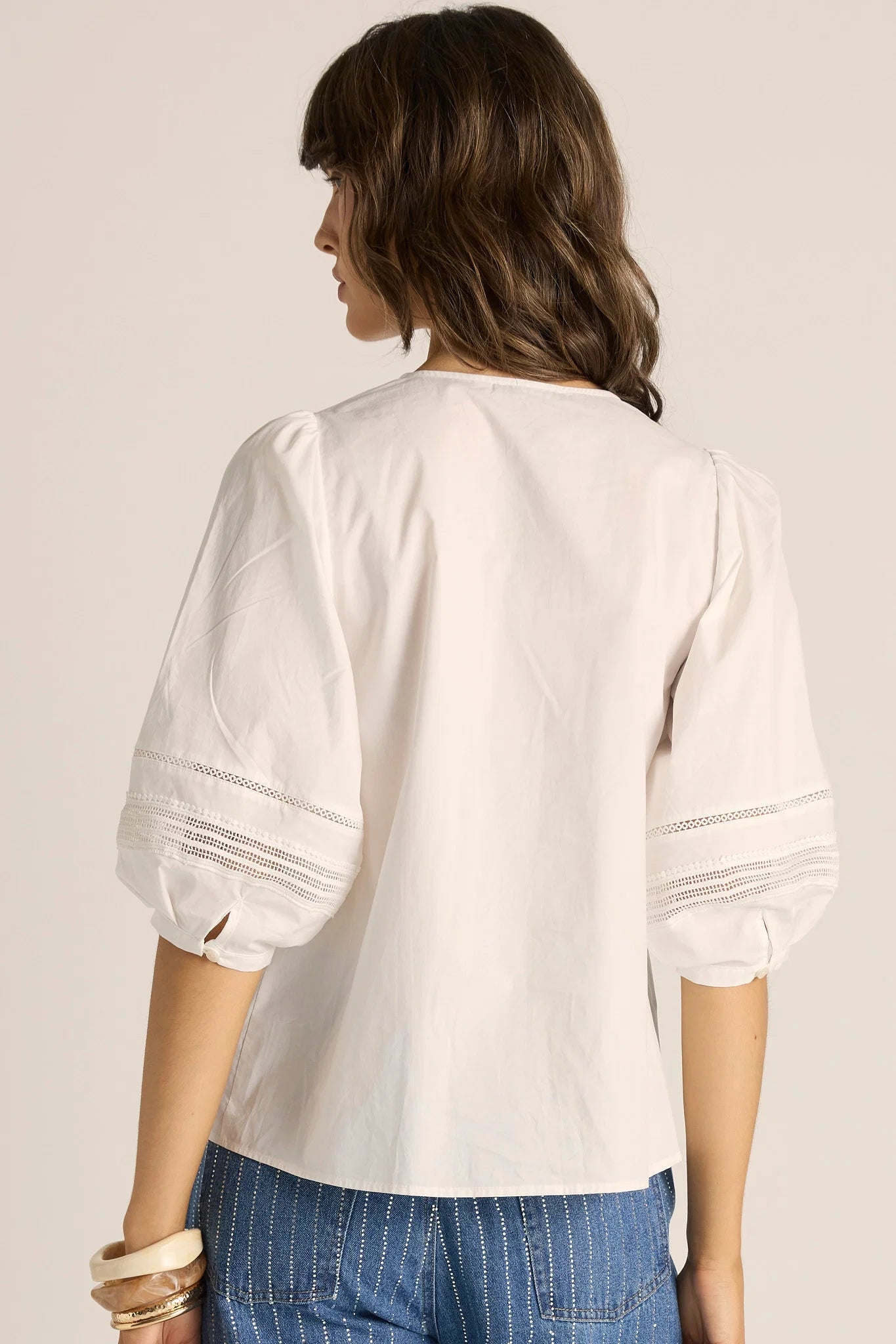 Sass Freya Lace Trim Blouse