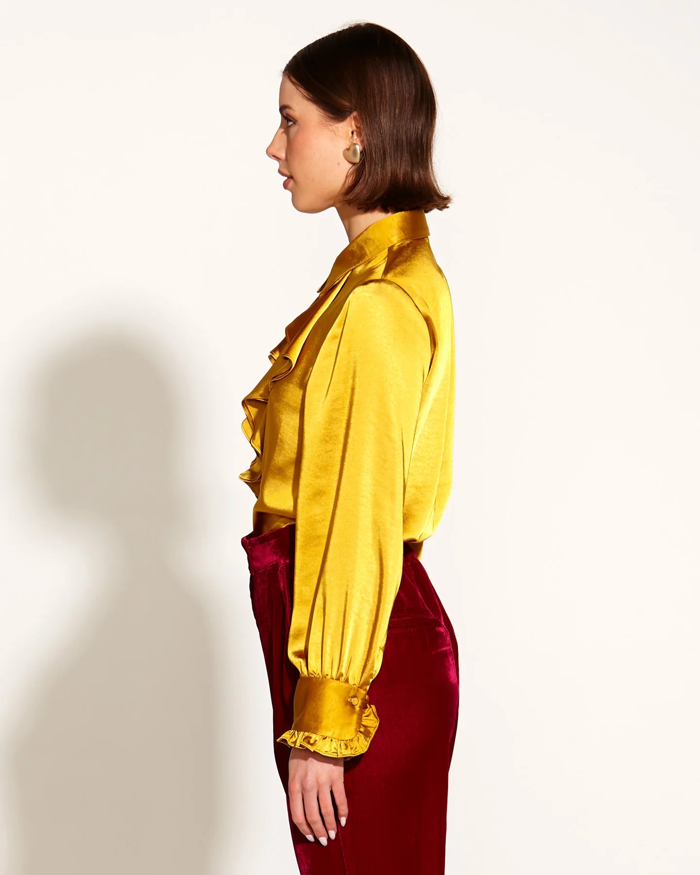 Fate+Becker Only She Knows Ruffle Shirt