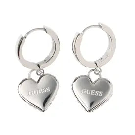 Guess Heart Charm Huggies Earrings 31mm