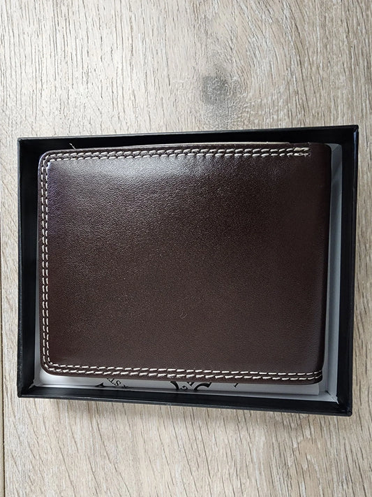 Down Under Chocolate Leather Wallet - NZ Brands