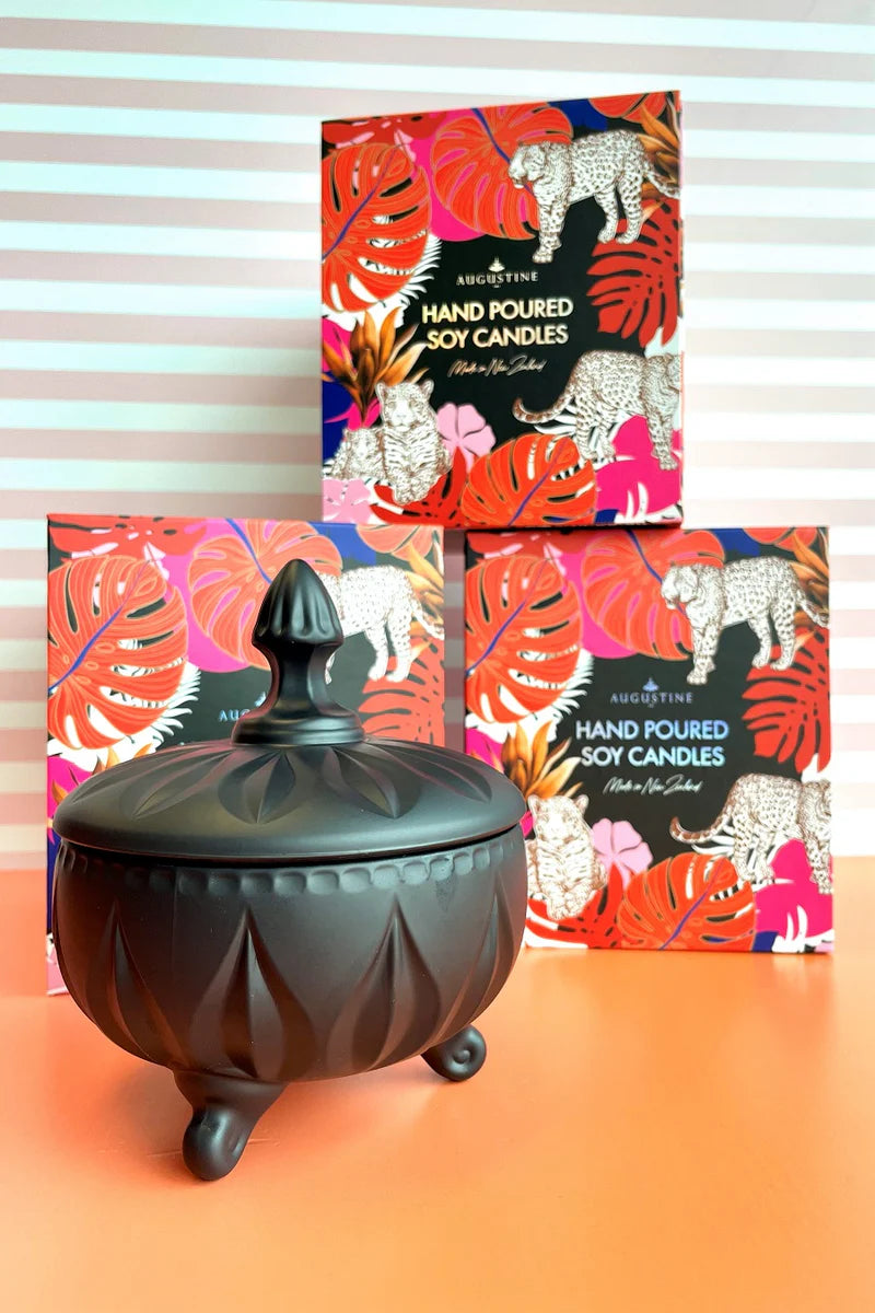 Augustine Coffee & Whiskey Candle - Black