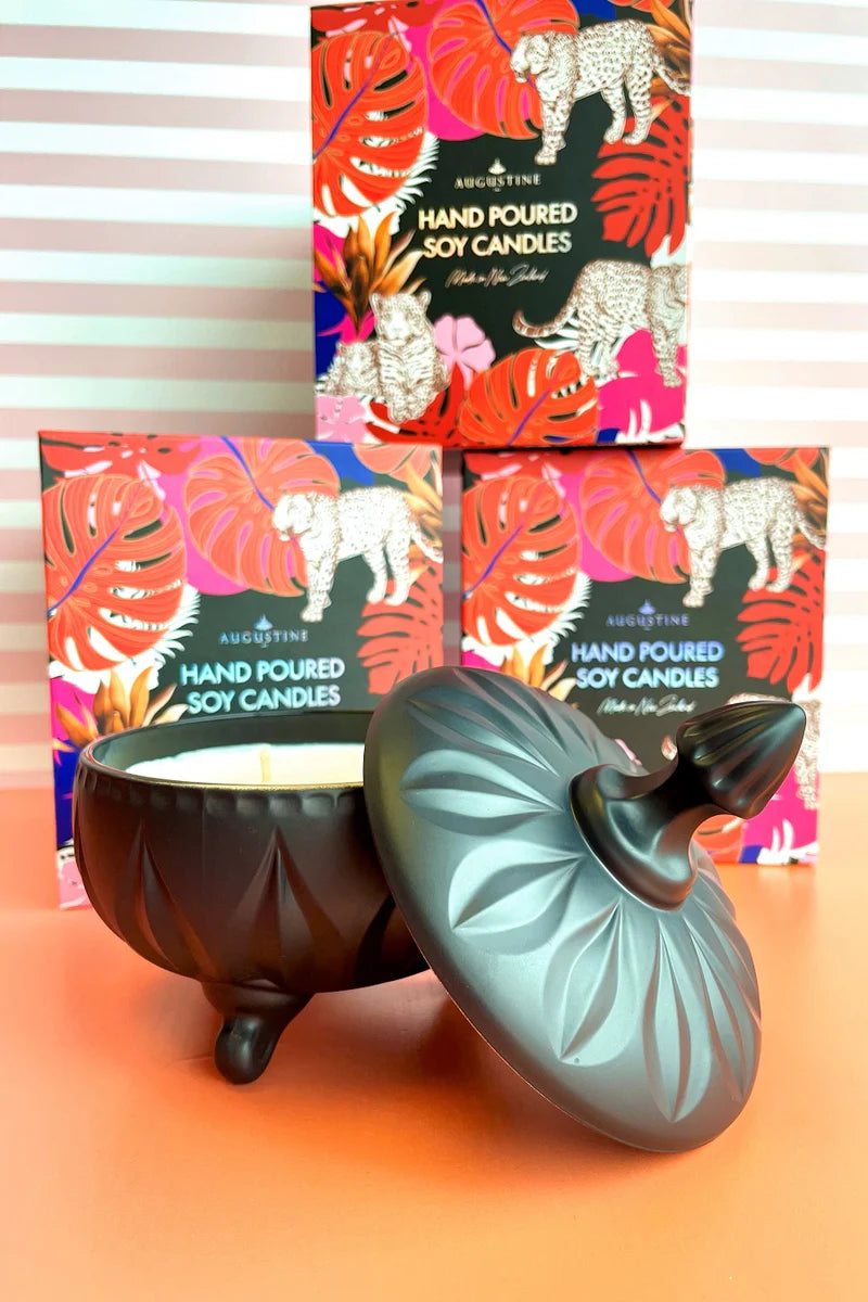 Augustine Coffee & Whiskey Candle - Black