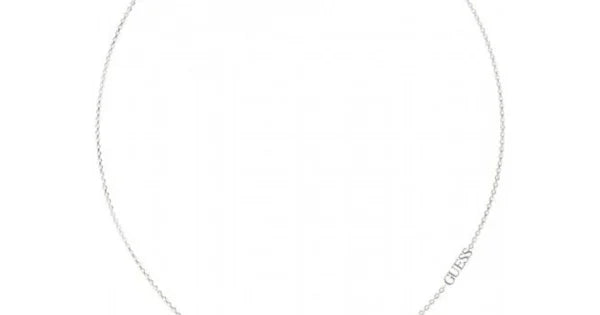 Guess Plain and Pave Heart Charm Necklace