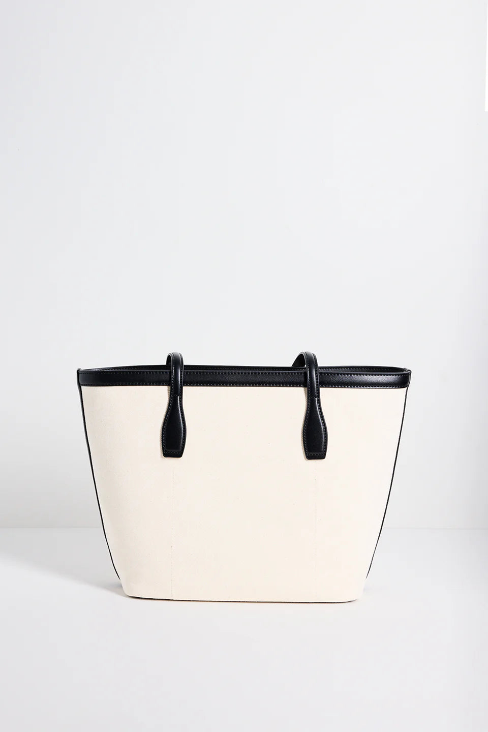 Among The Brave Natural Canvas Black Trim Tote Bag