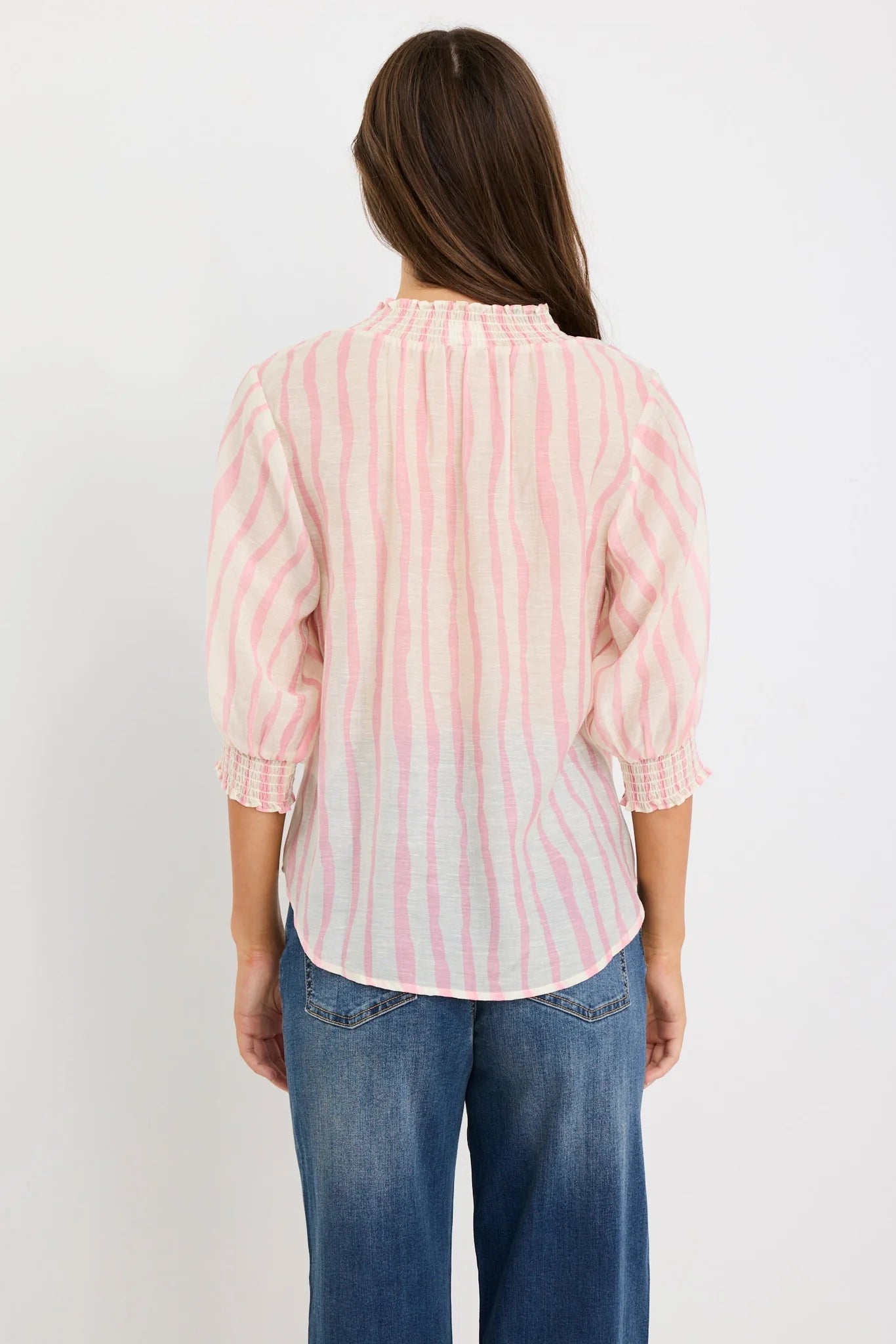 By Rosa Precision Top in Blush Stripe