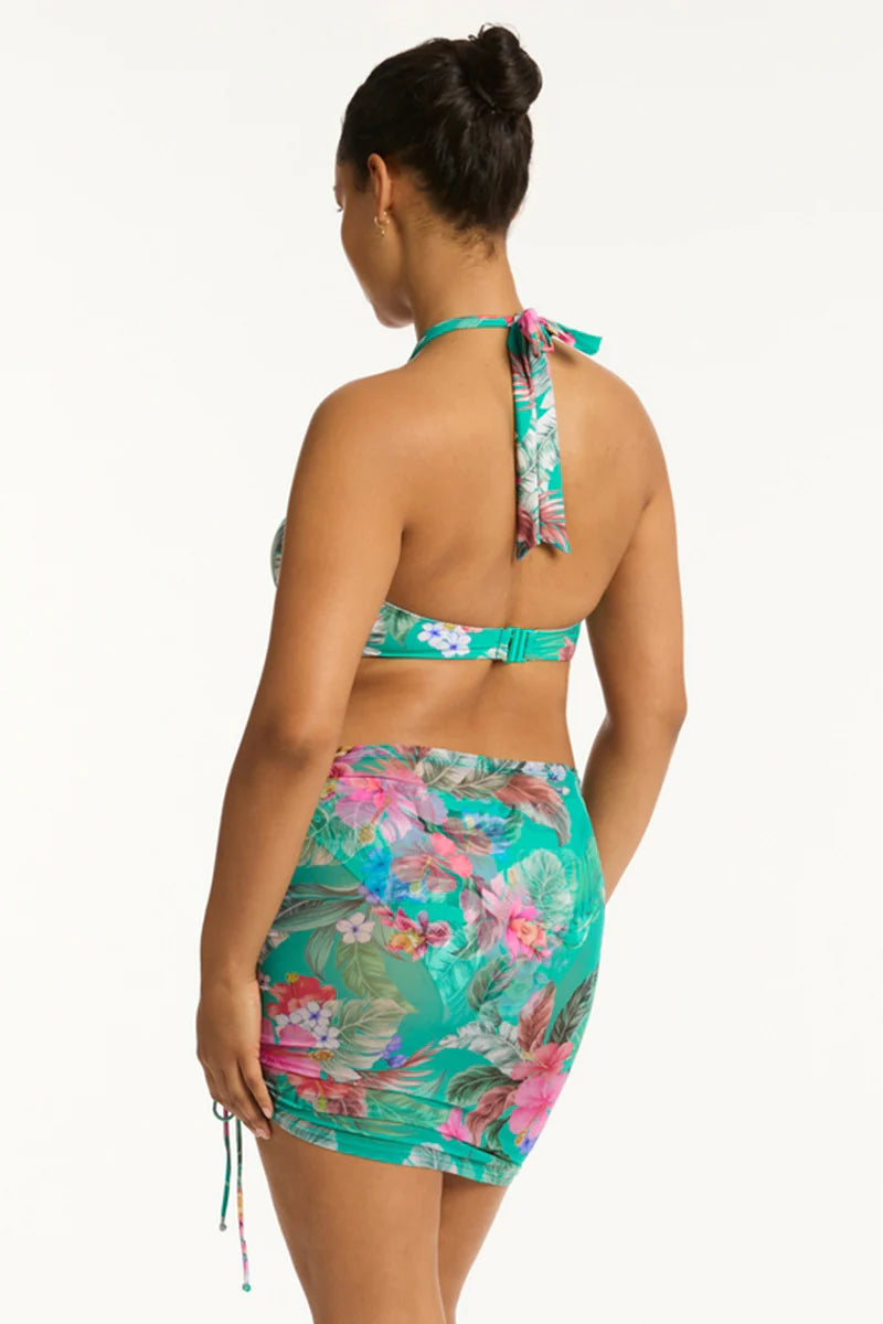 Sea Level Pacifico Drawstring Mini Mesh Skirt