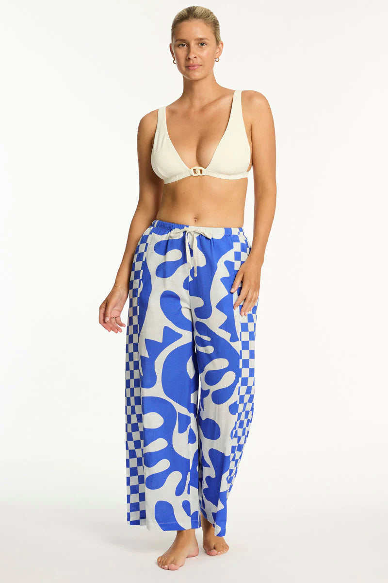 Sea Level Seascape Paneled Pant