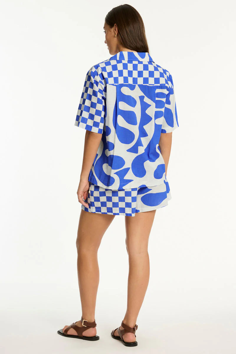 Sea Level Seascape Bowling Shirt