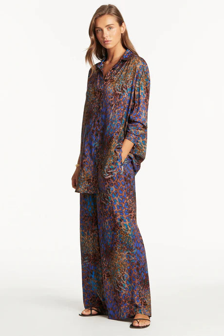 Sea Level Hunter Cover Up Shirt - Blue