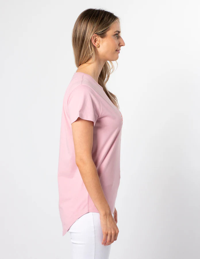 Stella+Gemma T-Shirt - Blush Red Chevron
