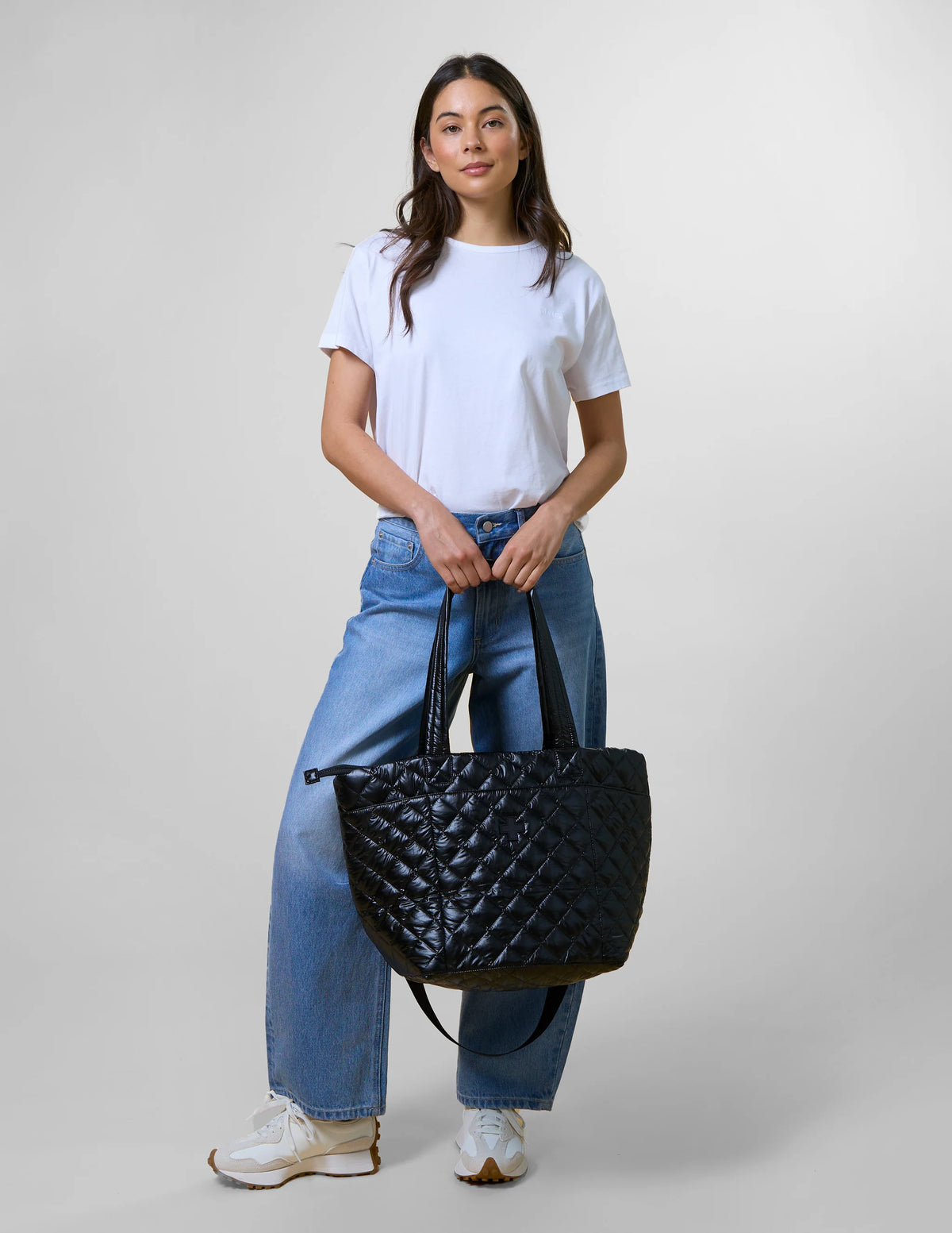 Stella+Gemma Overnight Bag Quilted in Black