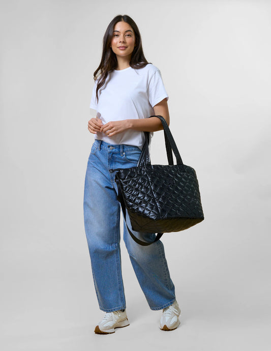 Stella+Gemma Overnight Bag Quilted in Black