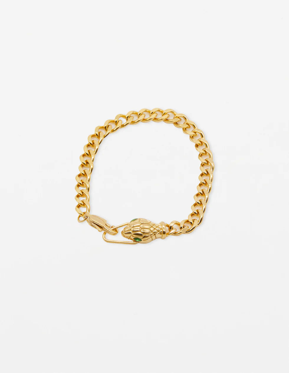 Stella+Gemma Chain With Snake Head Gold Bracelet